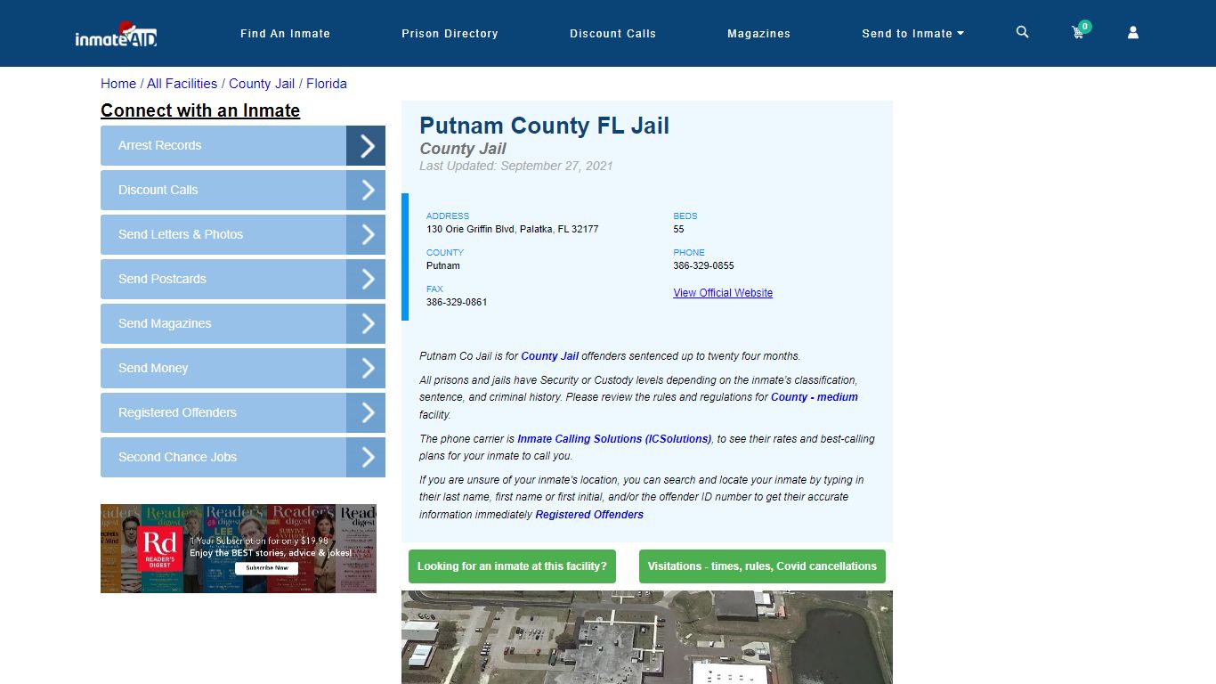 Putnam County FL Jail - Inmate Locator - Palatka, FL